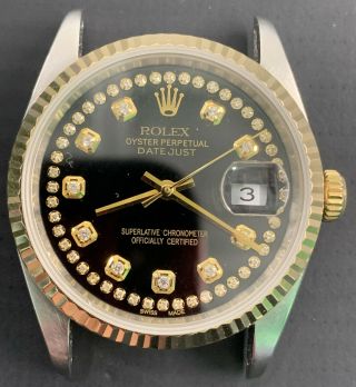 Rolex Oyster Diamond Dial Automatic Men Watch Ref.  16233