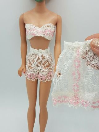Barbie Doll Ooak Vintage 1960s Lace Lingerie Set Handmade