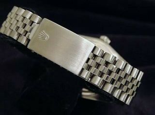 Rolex Datejust Stainless Steel 18K White Gold Black Dial Jubilee Bracelet 1601 2