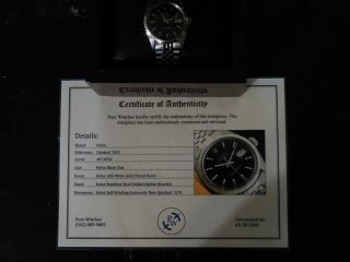 Rolex Datejust Stainless Steel 18K White Gold Black Dial Jubilee Bracelet 1601 4