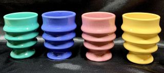 4 Poppytrail By Metlox Ringed Mugs Pottery