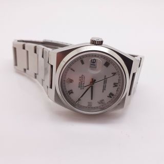 Rolex Oysterquartz Datejust Steel 36 Mm White Roman Watch 17000 U Series 1997