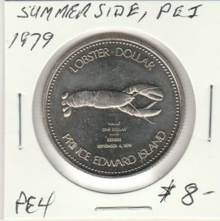 Summerside,  Pei 1979 Trade Dollar (lobster Dollar)