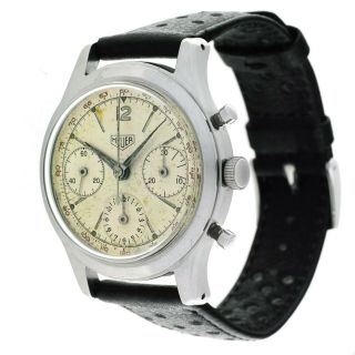 Vintage HEUER Pre - Carrera Chronograph Watch,  Ref.  2444 T,  Cal.  Valjoux 72,  1955 2