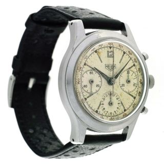 Vintage HEUER Pre - Carrera Chronograph Watch,  Ref.  2444 T,  Cal.  Valjoux 72,  1955 3
