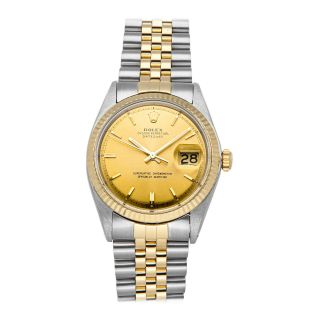 Rolex Datejust Auto 36mm Steel Yellow Gold Mens Jubilee Bracelet Watch 1600