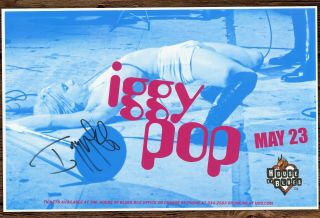 Iggy Pop Autographed Gig Poster
