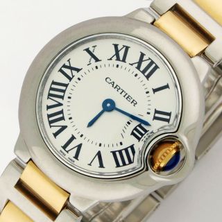 Cartier Ballon Bleu 2 Tone Ss/ 18k Gold W69007z3 W2bb0010 3009 28mm Ladies Watch