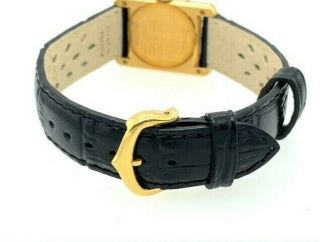 Cartier Ladies 18k Solid Yellow Gold Tank watch Leather Strap 18k Clasp 5