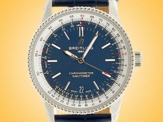 Breitling Navitimer 1 Automatic 38 Mm Blue Dial Stainless Steel Midsize Watch