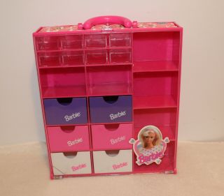 1993 Barbie Travel Accessory Case By Mattel & Tara Toy Corp Pink Case