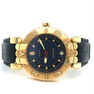 Harry Winston Ocean 18k Yellow Gold Wristwatch And Papers