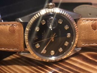 Vintage ROLEX Datejust Stainless Steel Gold DIAMOND Watch Cert.  of Authenticity 3