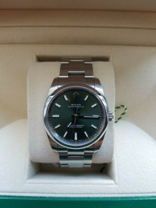 Rolex Oyster Perpetual 114200 Olive Dial