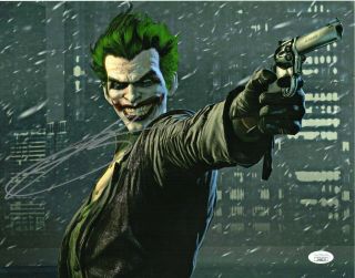 Troy Baker Autograph Signed 11x14 Photo - Batman Arkham " Joker " (jsa)