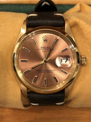 Vintage Rolex 18kt Gold Oyster Perpetual Date