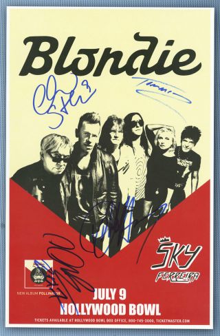 Blondie Autographed Concert Poster Debbie Harry,  Chris Stein,  Clem Burke