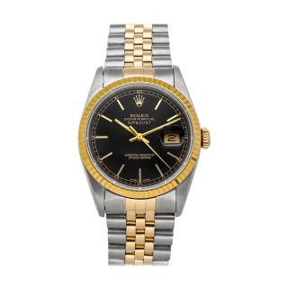 Rolex Datejust Auto 36mm Steel Yellow Gold Mens Jubilee Bracelet Watch 16233