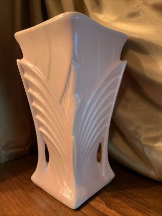 Mccoy Pottery Vase,  Art Deco,  Flared Wing,  Pink Salmon Vintage 1940s