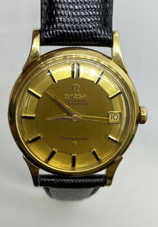 Vintage Omega Constellation Automatic Pie Pan 18k Solid Gold Ref14393 - 4 Cal 561