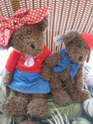 Hallmark 1st Snow Lisa Kay & Buster Teddy Bears Plush W/tags