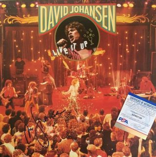 David Johansen York Dolls Autographed Signed Live Vinyl Record Album Psa Dna