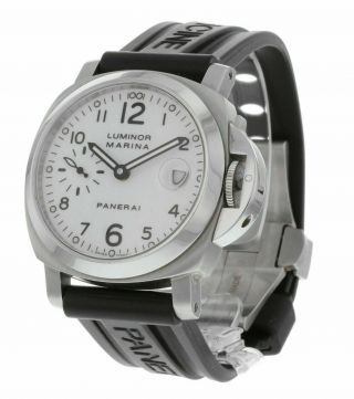Panerai Luminor Marina 40mm Men ' s Rubber Strap Automatic Watch Pam049 4