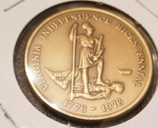 1776 - 1976 Virginia Independence Bicentennial Medal,  Bronze