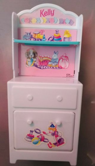 1997 Mattel Barbie Doll House Furniture Kelly Bedroom Changing Table Dresser