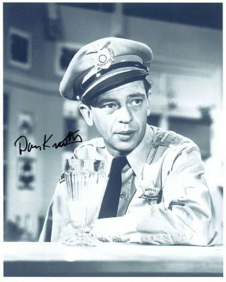 Don Knotts Signed The Andy Griffith Show 8x10 W/ At Drug Store Soda Fountain