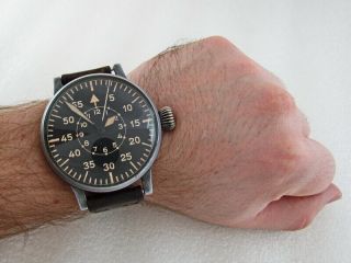 Laco Aviator Big Navigation Luftwafe Pilots Ww Ii Vintage 1939 - 1945 Swiss Watch