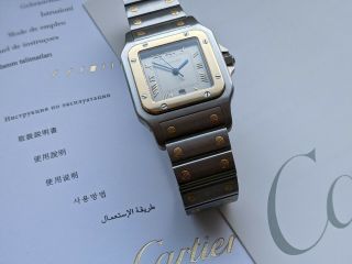 Cartier Santos Galbee Mens/Ladies 18k Gold and Steel 1566 w/Box 6