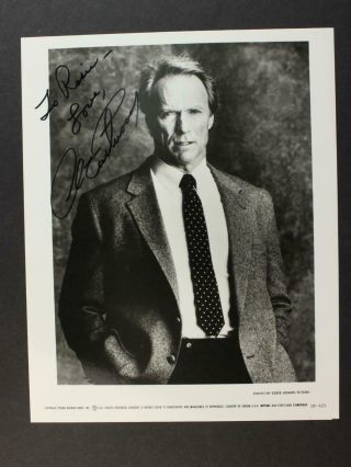 Clint Eastwood Autograph 8 X 10 Photo H5785