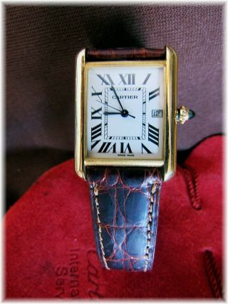 Cartier Tank Solo 18k Yellow Gold Watch 2441