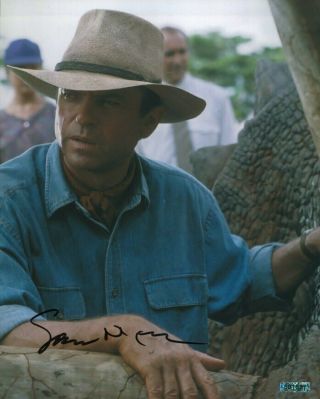 Sam Neill Jurassic Park Hand Signed 8x10 Autographed Photo With