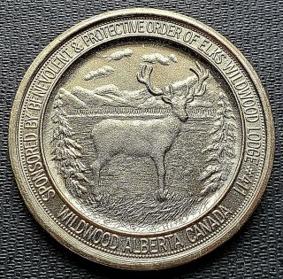 1983 Wildwood Alberta $2 Trade Token - World Coin Week - Order Of Elks - Unc