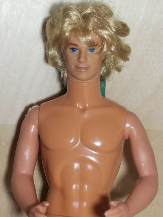 Vintage 1986 Barbie And The Rockers Ken Doll Rooted Blonde Hair