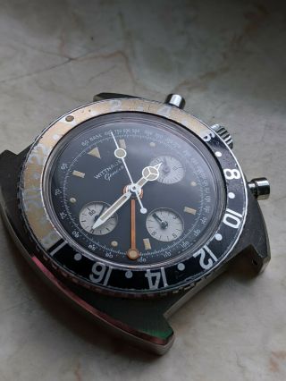 Wittnauer Geneve GMT Chronograph 345T Valjoux 72 Recently Serviced 2