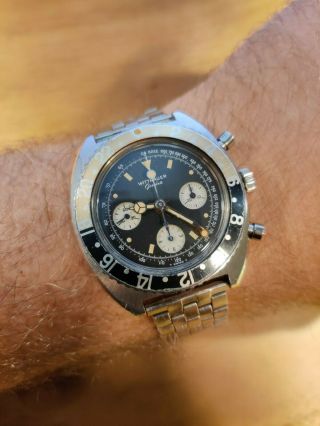 Wittnauer Geneve GMT Chronograph 345T Valjoux 72 Recently Serviced 4