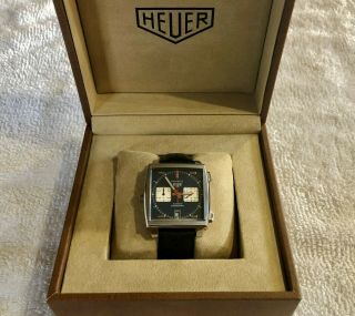 Tag Heuer Monaco Calibre 11 Steve Mcqueen Box & Papers Stunning Caw211p.  Fc6356