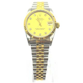 Rolex Watch 68273g Date Just Yg X Ss 10p Diamond 1602182