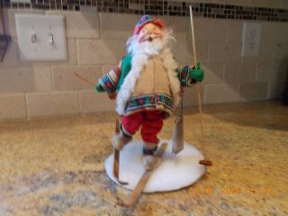 Annalee 1994 - 10 " Old World Santa Skier With Skis - 5350