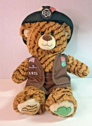 Build - A - Bear Girl Scout Samoa Plush Bear With 1973 Brownie Uniform Official Wool