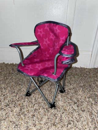 American Girl Doll Pink Foldable Chair For 18 " Dolls