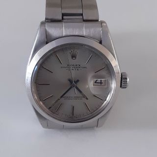 Rolex Date 34 mm Automatic Steel Oyster Silver Watch 1500 Circa 1966 2