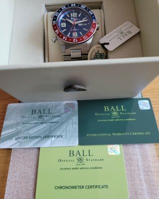 Ball Roadmaster Marine Gmt - Limited Ed.  No 911 - Swiss Chronometer - Nwt