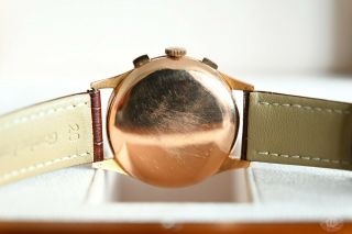 Vintage Zenith 18K Rose Gold Chronograph Big Face 40mm Watch 2