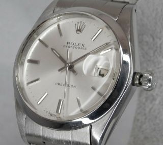 Rolex Oyster Date Precision 6694 Stainless Steel Vintage 1967 Mens Watch.  34mm
