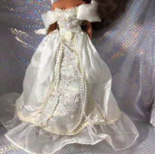 Barbie Doll Wedding Gown Ring,  Satin Silky Gorgeous Pearls.