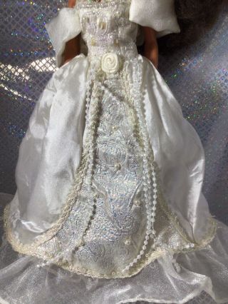 Barbie Doll Wedding Gown Ring,  satin Silky Gorgeous Pearls. 3